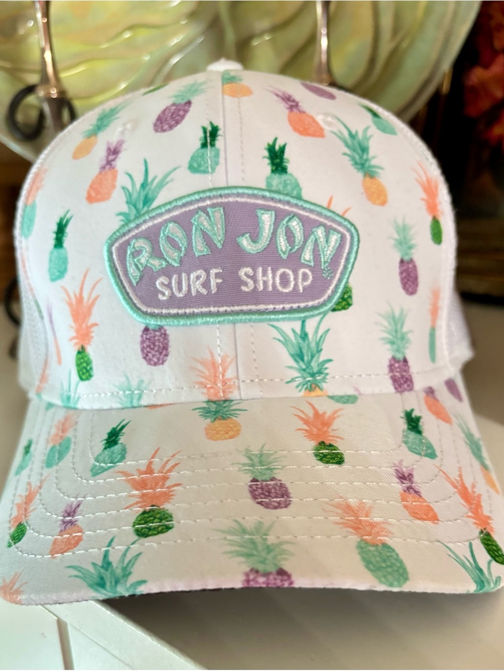 Ron Jon Surf Shop Women’s Pineapple Print Baseball Cap - Pastel Multi